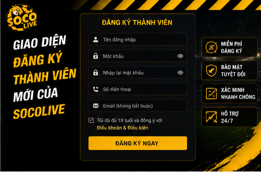 Hình ảnh trực tiếp rõ nét từ nền tảng Socolive không bị lag