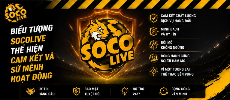 Biểu tượng Socolive thể hiện cam kết và sứ mệnh hoạt động
