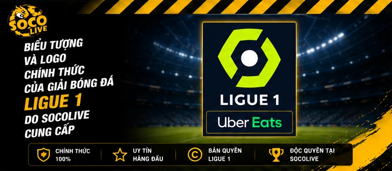 Biểu tượng và logo chính thức của giải bóng đá Ligue 1 do Socolive cung cấp