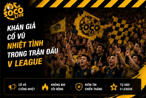 Khán giả cổ vũ nhiệt tình trong trận đấu V League
